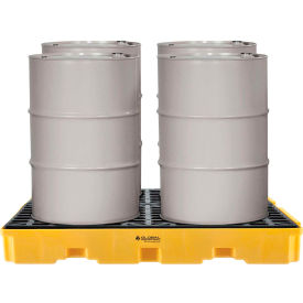 Global Industrial 988953 Global Industrial™ 4-Drum Spill Containment Modular Platform - 2 Piece - Assembled image.