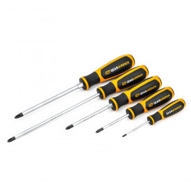 APEX TOOL GROUP, LLC. 80052H Gearwrench® 5 Piece Phillips® Dual Material Screwdriver Set image.