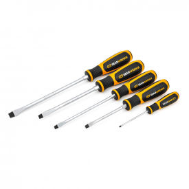 APEX TOOL GROUP, LLC. 80053H Gearwrench® 5 Piece Slotted Dual Material Screwdriver Set image.