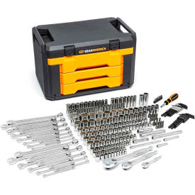 239 Piece Mechanics Tool Box Set, 19"W x 13"D x 12"H, Black/Orange view 2