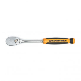 APEX TOOL GROUP, LLC. 81208T Gearwrench® 90 Tooth Dual Material Teardrop Ratchet with 3/8" Drive Tang, 9"L image.