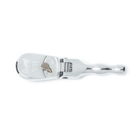 APEX TOOL GROUP, LLC. 81212T Gearwrench® 90 Tooth Stubby Flex Head Teardrop Ratchet with 3/8" Drive Tang, 5"L image.
