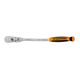 APEX TOOL GROUP, LLC. 81213T Gearwrench® 90 Tooth Dual Material Offset Flex Head Teardrop Ratchet W/ 3/8" Drive, 12-1/4"L image.