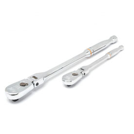 APEX TOOL GROUP, LLC. 81216T Gearwrench® 90 Tooth Flex Head Teardrop Ratchet Set With 1/4" & 3/8" Drive Tang, 2 Piece image.