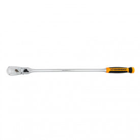 APEX TOOL GROUP, LLC. 81372T Gearwrench® 90 Tooth Dual Material Locking Flex Head Teardrop Ratchet W/ 1/2" Drive Tang, 24"L image.