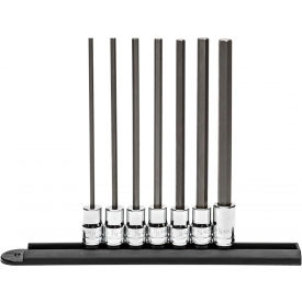 APEX TOOL GROUP, LLC. 82537 Gearwrench® 7 Piece Long Length Hex Bit SAE Socket Set With 3/8" Drive Tang image.