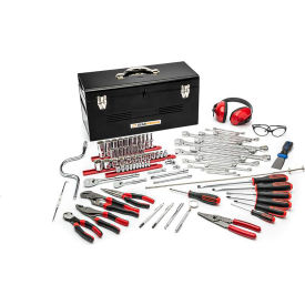 89 Piece Aviation Tool Box Set, 16"W x 9"D x 25-1/4"H, Black view 2