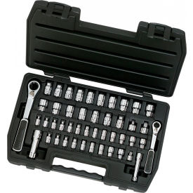 APEX TOOL GROUP, LLC. 8946 Gearwrench® 46 Piece Pass-Thru™ 6 Point SAE/Metric Tool Set With 1/4" & 3/8" Drive Tang image.