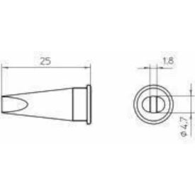 Weller® LHT D Soldering Tip 4.7mm x 1.8 mm 