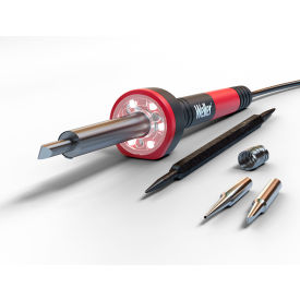 Corded Solder Iron Kit with LED Halo Ring 60W, Black/Red view 2