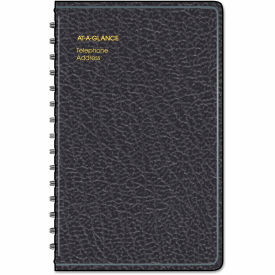 At-A-Glance Products 8001105 AT-A-GLANCE® Telephone/Address Book, 4-7/8 x 8, Black image.