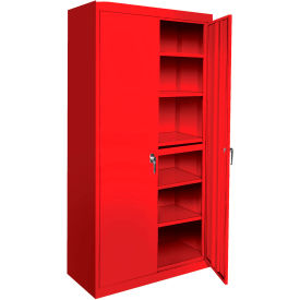 Steel Cabinets USA Magnum Series Storage Cabinet 48"W x 24"D x 72"H Red All-Welded