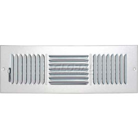 KAPER II INC SG-412 CW3 Speedi-Grille Ceiling Or Wall Register With 3 Way Deflection SG-412 CW3 4" X 12" image.