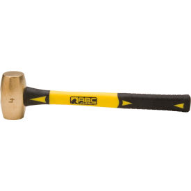 ABC Hammers Inc. ABC4BF ABC Hammers ABC4BF 4 lb. Non-Sparking Brass Hammer, 14" Fiberglass Handle image.
