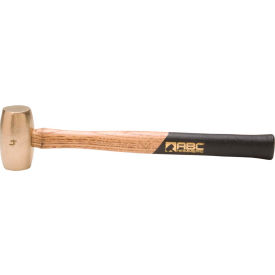 ABC Hammers Inc. ABC4BW ABC Hammers ABC4BW 4 lb. Non-Sparking Brass Hammer, 15" Wood Handle image.