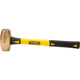 ABC Hammers Inc. ABC5BF ABC Hammers ABC5BF 5 lb. Non-Sparking Brass Hammer, 14" Fiberglass Handle image.