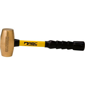 5 lb. Non-Sparking Brass Hammer, 12" Fiberglass Handle view 2