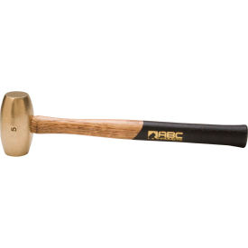 ABC Hammers Inc. ABC5BW ABC Hammers ABC5BW 5 lb. Non-Sparking Brass Hammer, 15" Wood Handle image.