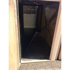 Bike Locker Accessory - Perforated Steel Interior Diagonal Wall Black For Model 302 Lockers