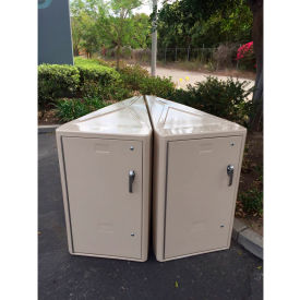 American Bicycle Bike Storage Locker W/Padlock1 Bike Cap30"Frnt;4"BckWx74-1/2"Dx49"HTanAssembled