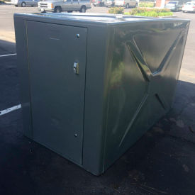 American Bicycle Bike Storage Locker W/T-Handle 2 Bike Cap 40"Wx74-1/2"Dx49"H Med Gray Assembled