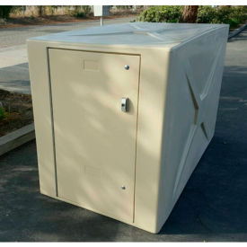American Bicycle Bike Storage Locker W/T-Handle 2 Bike Capacity 40"Wx74-1/2"Dx49"H Tan Assembled