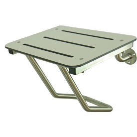 Frost Products Ltd 972 Frost Full Wall Mounted Shower Seat - Stainless/White - 972 image.