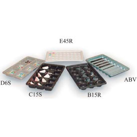 Thermoformed Plastic Parts Tray 14-1/2" X 9" X 1-1/2" 45 Compartments Black
