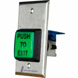 Alarm Controls Corp. TS-2T Illuminated Request To Exit Button With Built-In Timer image.