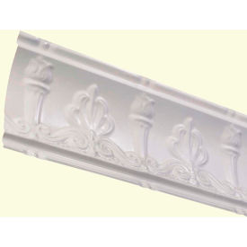 Acoustic Ceiling Products 194-02 Great Lakes Tin 48" Superior Tin Crown Molding in Antique White - 194-02 image.