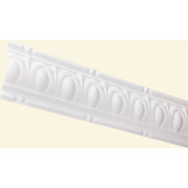 Acoustic Ceiling Products 195-00 Great Lakes Tin 48" Huron Tin Crown Molding in Gloss White - 195-00 image.