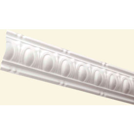 Acoustic Ceiling Products 195-01 Great Lakes Tin 48" Huron Tin Crown Molding in Matte White - 195-01 image.