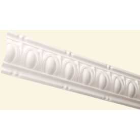 Acoustic Ceiling Products 195-02 Great Lakes Tin 48" Huron Tin Crown Molding in Antique White - 195-02 image.