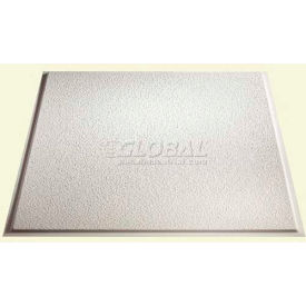 Acoustic Ceiling Products 770-00 Genesis Stucco Revealed Edge PVC Ceiling Tile 770-00, 2L X 2W, White - 12/Case image.