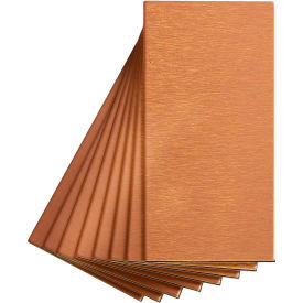 Acoustic Ceiling Products A53-52 Aspect Short Grain 3" X 6" Brushed Copper Metal Decorative Wall Tile, 8 Pack - A53-52 image.