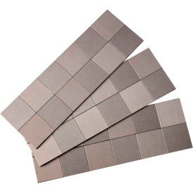 Acoustic Ceiling Products A94-50 Aspect Square Matted 12" X 4" Brushed Stainless Metal Decorative Tile Backsplash - A94-50 image.