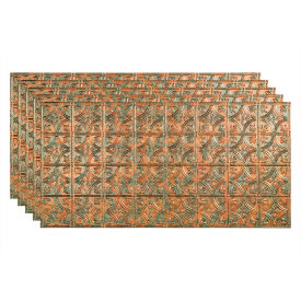 Acoustic Ceiling Products PG5011 Fasade Traditional Syle # 1 - 48-3/8" x 24-3/8" PVC Glue Up Tile in Copper Fantasy - PG5011 image.