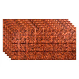 Acoustic Ceiling Products PG5018 Fasade Traditional Syle # 1 - 48-3/8" x 24-3/8" PVC Glue Up Tile in Moonstone Copper - PG5018 image.