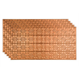 Acoustic Ceiling Products PG5025 Fasade Traditional Syle # 1 - 48-3/8" x 24-3/8" PVC Glue Up Tile in Polished Copper - PG5025 image.