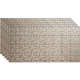 Acoustic Ceiling Products PG5034 Fasade Traditional Syle # 1 - 48-3/8" x 24-3/8" PVC Glue Up Tile in Vintage Metal - PG5034 image.