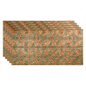 Acoustic Ceiling Products PG5111 Fasade Traditional Syle # 2 - 48-3/8" x 24-3/8" PVC Glue Up Tile in Copper Fantasy - PG5111 image.