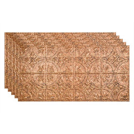 Acoustic Ceiling Products PG5119 Fasade Traditional Syle # 2 - 48-3/8" x 24-3/8" PVC Glue Up Tile in Cracked Copper - PG5119 image.