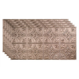 Acoustic Ceiling Products PG5134 Fasade Traditional Syle # 2 - 48-3/8" x 24-3/8" PVC Glue Up Tile in Vintage Metal - PG5134 image.