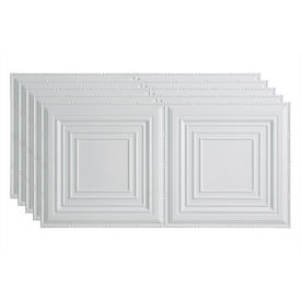 Acoustic Ceiling Products PG5200 Fasade Traditional Syle # 3 - 48-3/8" x 24-3/8" PVC Glue Up Tile in Gloss White - PG5200 image.