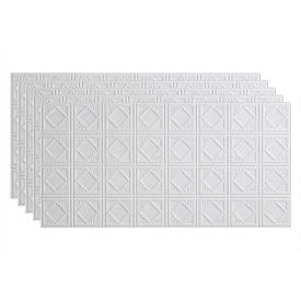 Acoustic Ceiling Products PG5300 Fasade Traditional Syle # 4 - 48-3/8" x 24-3/8" PVC Glue Up Tile in Gloss White - PG5300 image.