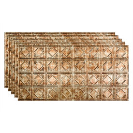Acoustic Ceiling Products PG5317 Fasade Traditional Syle # 4 - 48-3/8" x 24-3/8" PVC Glue Up Tile in Bermuda Bronze - PG5317 image.