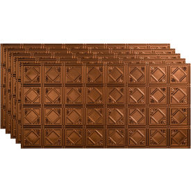 Acoustic Ceiling Products PG5326 Fasade Traditional Syle # 4 - 48-3/8" x 24-3/8" PVC Glue Up Tile in Oil Rubbed Bronze - PG5326 image.
