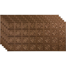 Acoustic Ceiling Products PG5328 Fasade Traditional Syle # 4 - 48-3/8" x 24-3/8" PVC Glue Up Tile in Argent Bronze - PG5328 image.