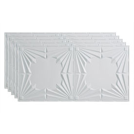 Acoustic Ceiling Products PG5501 Fasade Art Deco - 48-3/8" x 24-3/8" PVC Glue Up Tile in Matte White - PG5501 image.