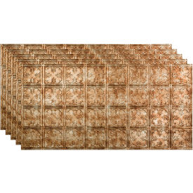 Acoustic Ceiling Products PG5817 Fasade Traditonal 10 - 48-3/8" x 24-3/8" PVC Glue Up Tile in Bermuda Bronze - PG5817 image.